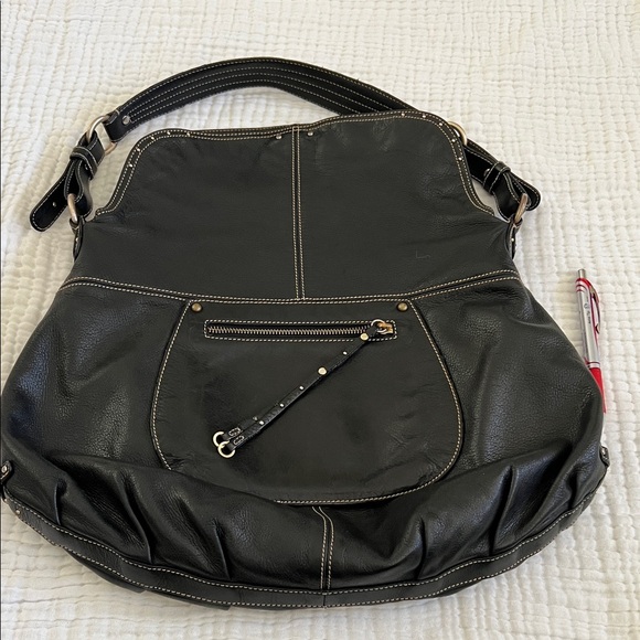 Hayden-Harnett Black Leather Shoulder Bag - Picture 3 of 11